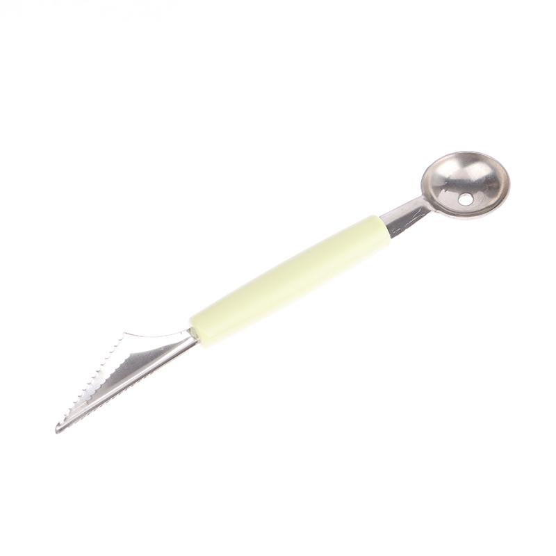 Double-Head Stainless Steel Fruit Platter Ball Digger Corrugated Carving Knife