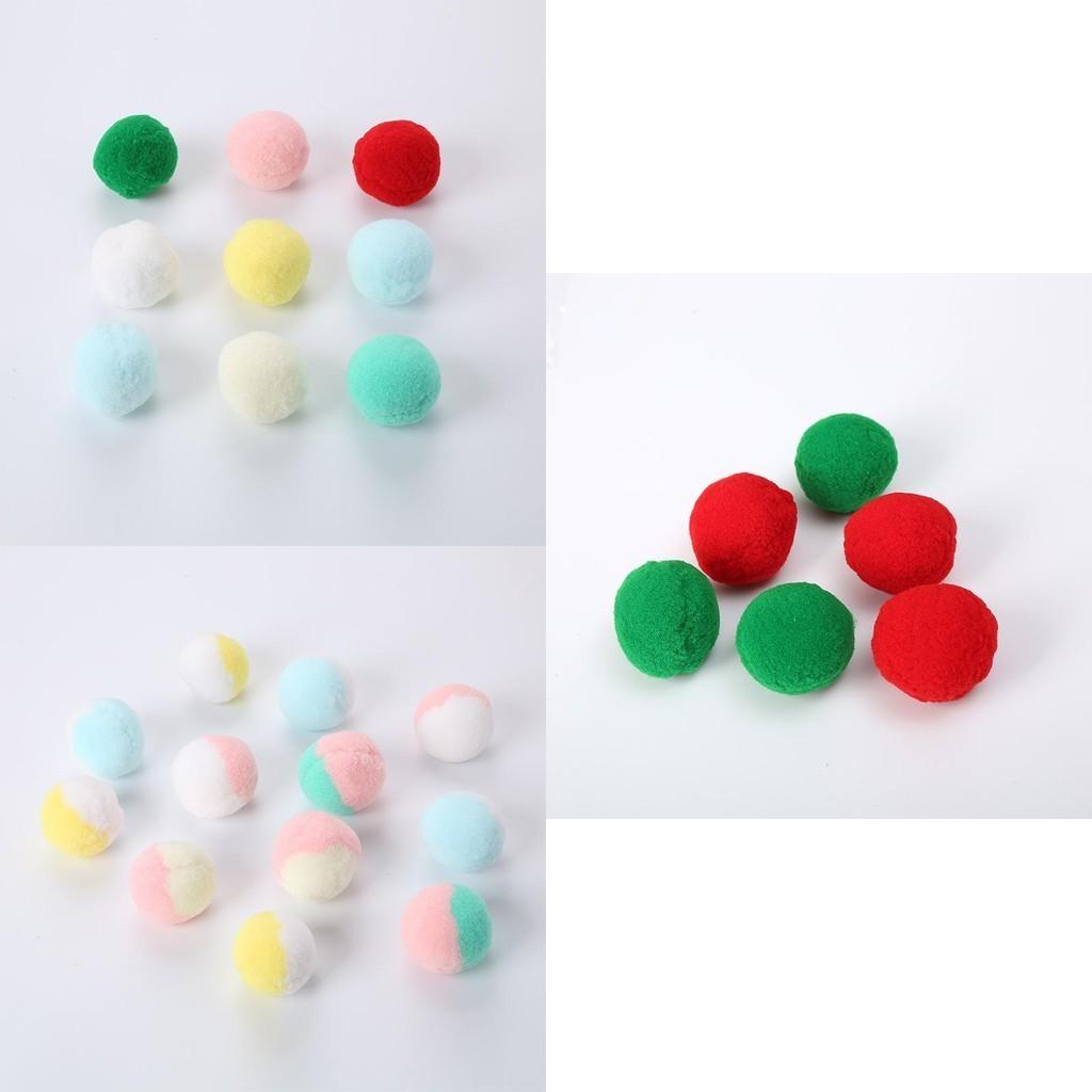 Fluffy Plush Ball Toy For Cats Chase And Play With This Colorful Christmas-themed Cat Toy!