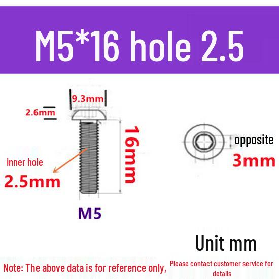 Stainless Steel 304 Pan Head Hollow Hex Screw (M4-M12)