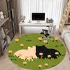 1pc Cat "Paw" Office Round Area Rug, Under Office Chairs Bedroom Living Room Home Decor, Room Deco, Available in Various Sizes