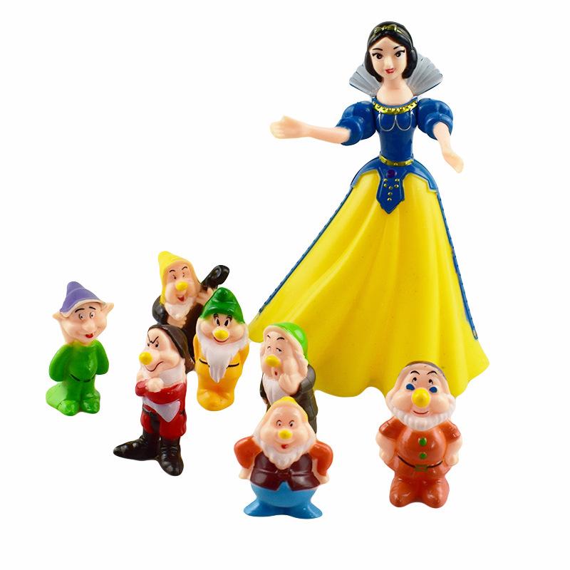 Snow White and the Seven Dwarfs Scenic Cake Decoration Ornaments (Plastic Version) Height