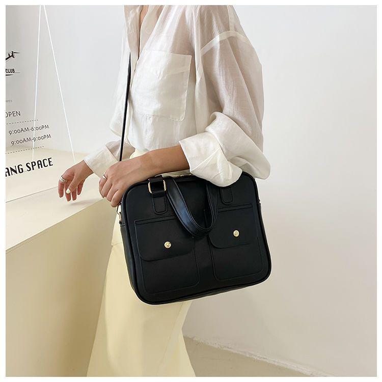 Large Capacity Women's Bag New Trendy Fashionable Style Handheld One Shoulder Commuter Bag Collent Student Classroom Bags