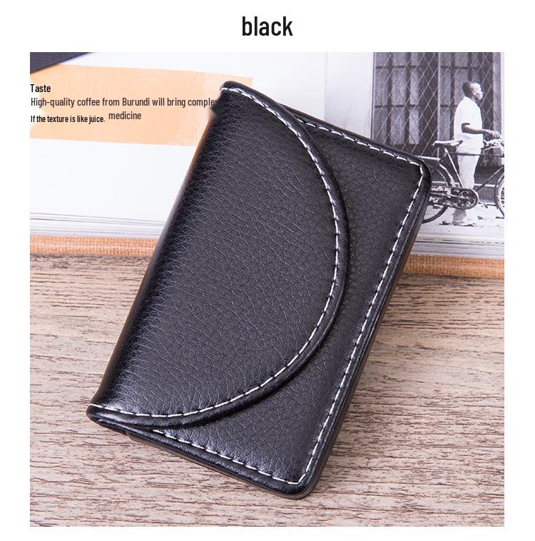 Large Capacity Stainless Steel Business Card Holder for Men and Women - Portable and Compact чёрный