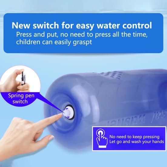 1 Set 500ML Nasal Washer Dust-proof Cover Precise Scale 60-Degree Angle Press Switch Double Nozzle Nose Wash Bottle Yoga Gym Tool