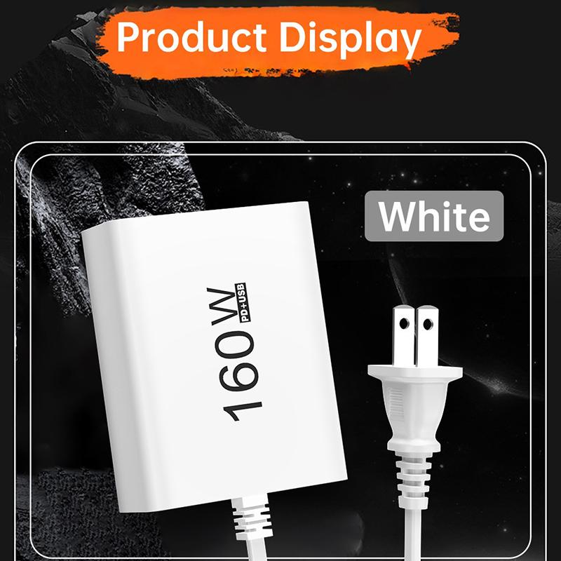 160W Multiport Usb Type C Fast Charger Pd Qc3.0 Desktop Phone Charger Adapter For Iphone Xiaomi Macbook Laptop Ipad Eu/Us Plug