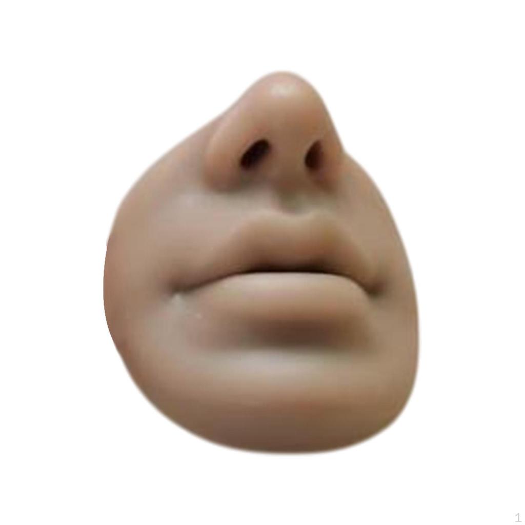 Silikonowy Model Nosa i Ust do Treningu Makijażu i Biżuterii