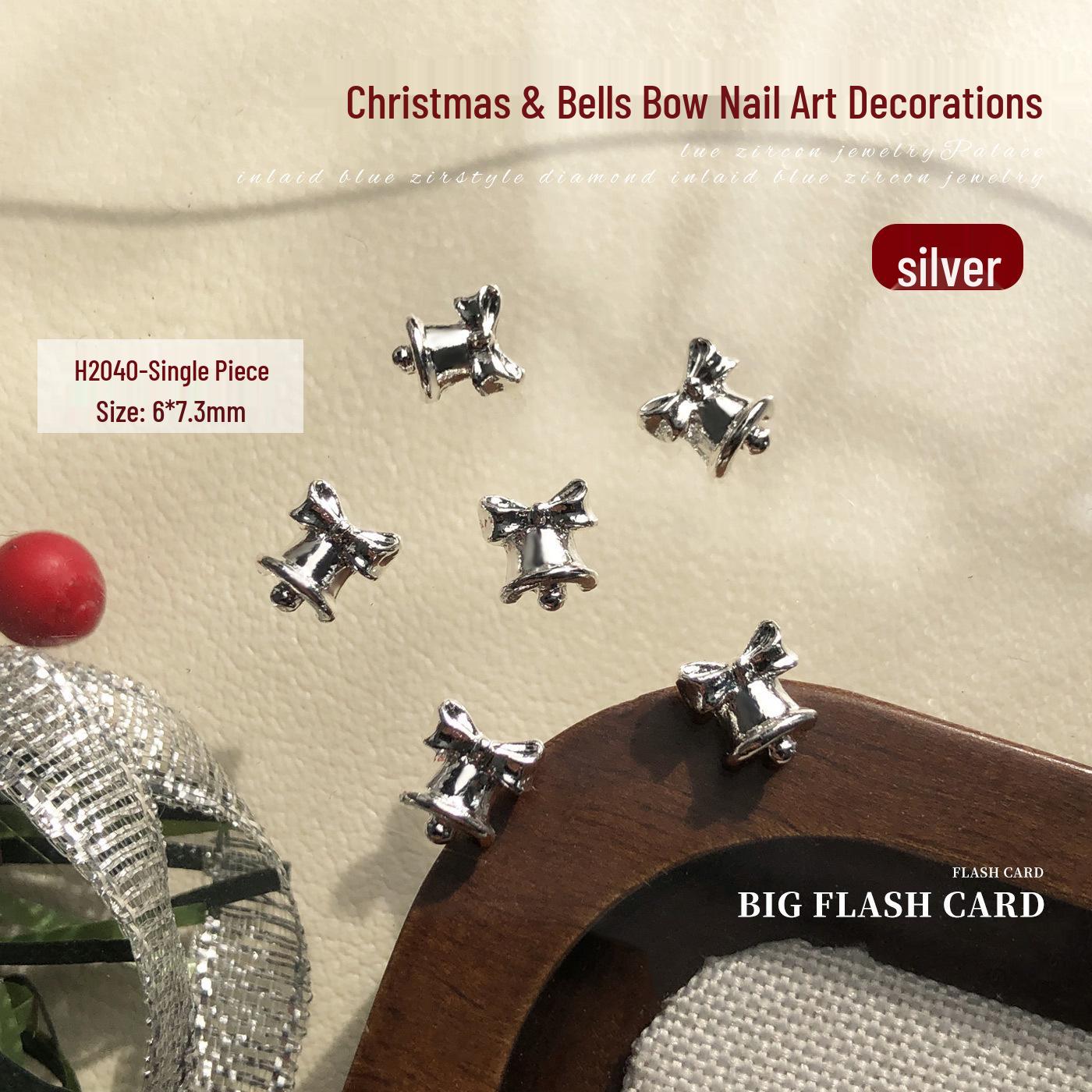 Christmas Bell Bow Nail Art Decor: Spray Paint Alloy Bells & DIY Drill Accessories