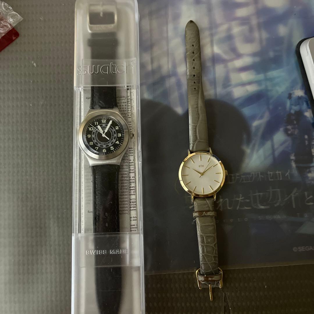 Used [Battery replaced] Watch 2-piece set (ete / Swatch)