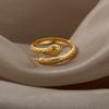 Retro Snake Rings For Women Stainless Steel Gold Silver Color Finger Ring Vintage Gothic Female Aesthetic Jewelry Anillos Mujer