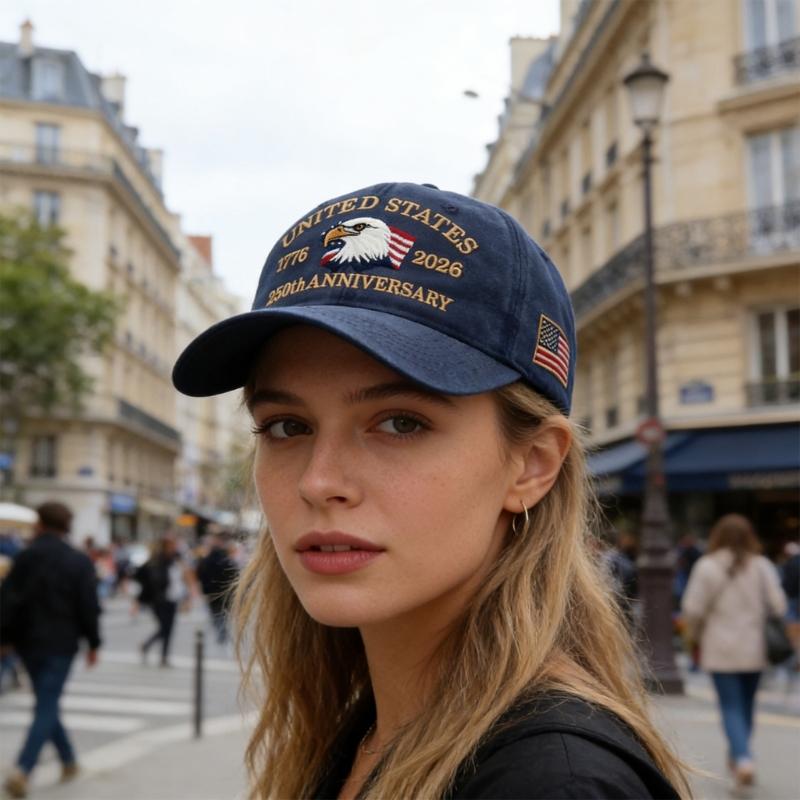Breathable Baseball Cap For Outdoor Activities 250th Anniversary Of American Independence Lightweight Design