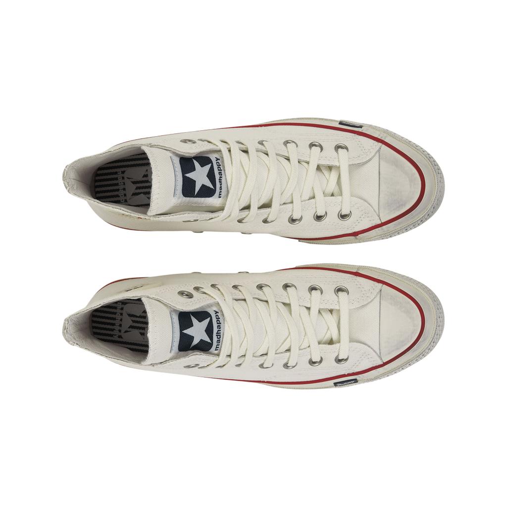 Madhappy X Converse Chuck 70 Vintage White Unisex Sneakers Egret Enamel-Red A19149C