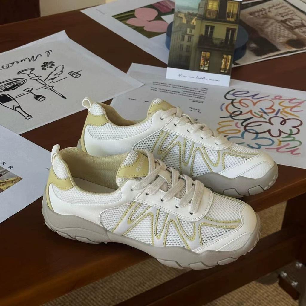 Mesh German Training Shoes Women's 2025 Summer New Models Show Feet Small Breathable Versatile Dad Shoes Thin Thick Sole Light Sports