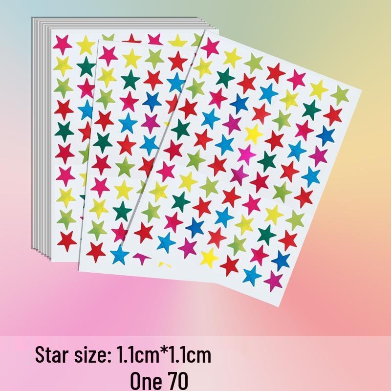 Five-Pointed Star Reward Stickers for Kindergarten - Teacher and Student Self-Discipline Chart