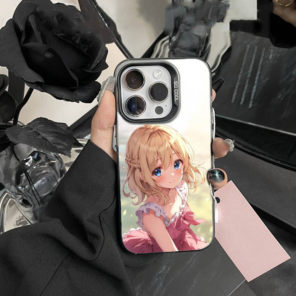 

Аниме Атанасия Чехол для телефона для iPhone 17,16,15,14,13,12,Pro MAX Черный Матовый Ударопрочный Чехол iPhone12PROMAX