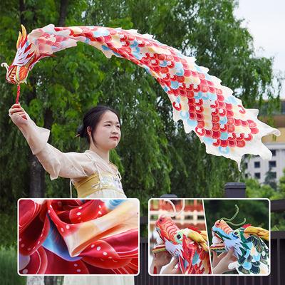 Chinese Style Traditional Dragon Dance Ribbon Festival New Year Performance Props Outdoor Gymnastics Fitness Practice Accessory