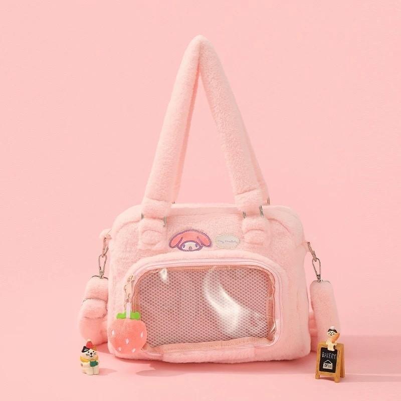 

Kuromi Melody Anime Plush Single Shoulder Crossbody Handbag Bag