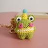 Cartoon Animal Doll Series Crochet Keychain Knitted Rabbit Keychain Cute Bear Keyring For Bag Pendant Custom Accessory