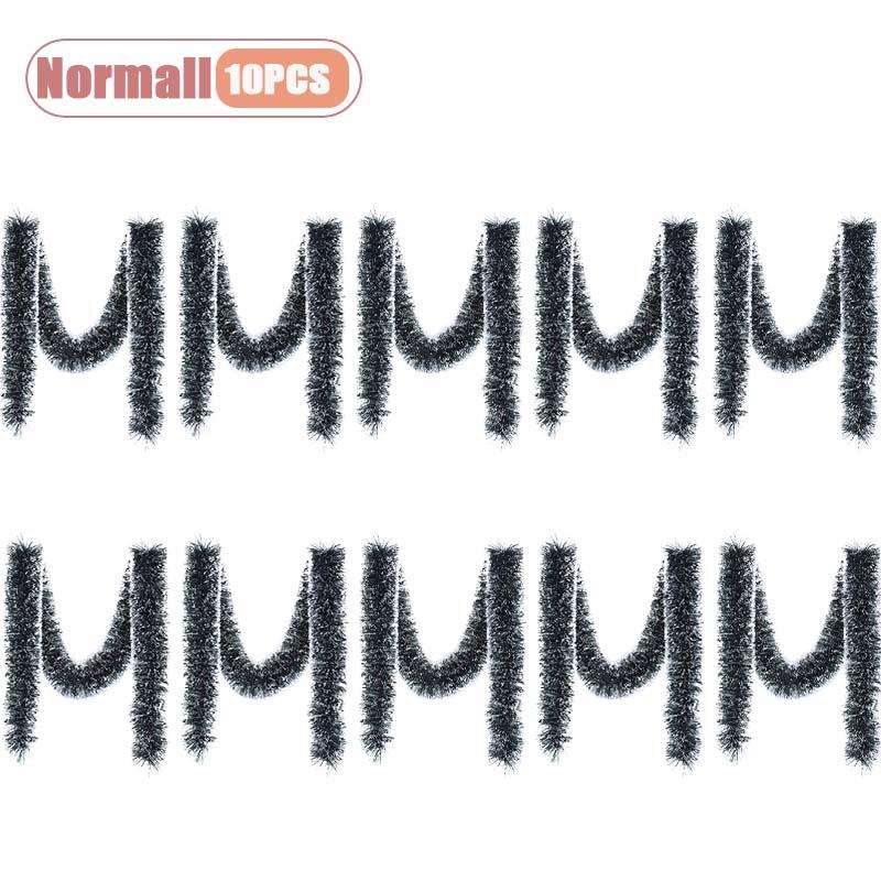 2M Christmas Garland Tinsel Decoration Green White Edge Snowflake Hanging Ornament Party Mall Kindergarten Home Festival Decor