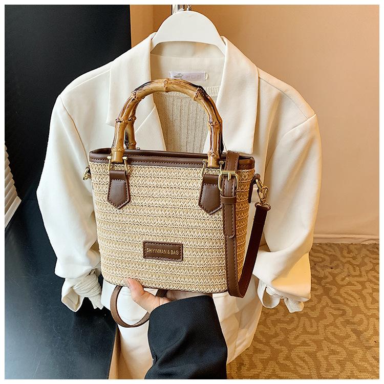 Bohemian Hand-woven Straw Bag Women's Summer New Messenger Bag Seaside Vacation Beach Bag