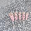 Fully Transparent Hollow New Year Of The Horse Nail Stickers Spray Painting Stencil Templates Patting Adhesive Auxiliary Tool