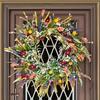 1pc artificial spring and summer wreath, suitable for front door decoration, seasonal home decoration