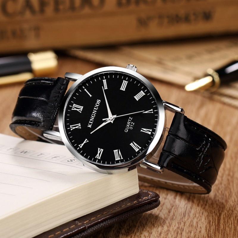 Topmarke Neutral Römische Ziffern Trendiger Mode Gürtel Herrenuhr Student Lässig Quarz Wasserdichte Uhr