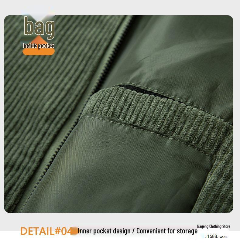 Men's Trendy Autumn Corduroy Lapel Jacket: Casual, Lightweight for All Ages