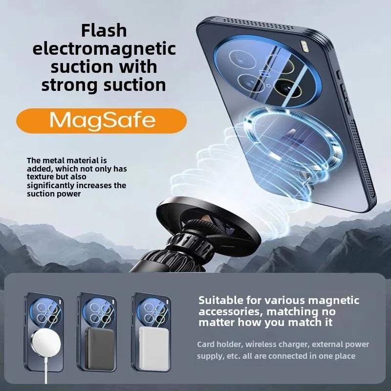 Vivo X200 Phone Case, Vivox200pro, Mini Cover with Air Cushion, Magnetic Absorption and Heat Dissipation, New