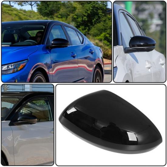 Left Side Gloss Black Replacement Mirror Cover Cap for 2020-2025 Nissan Sentra