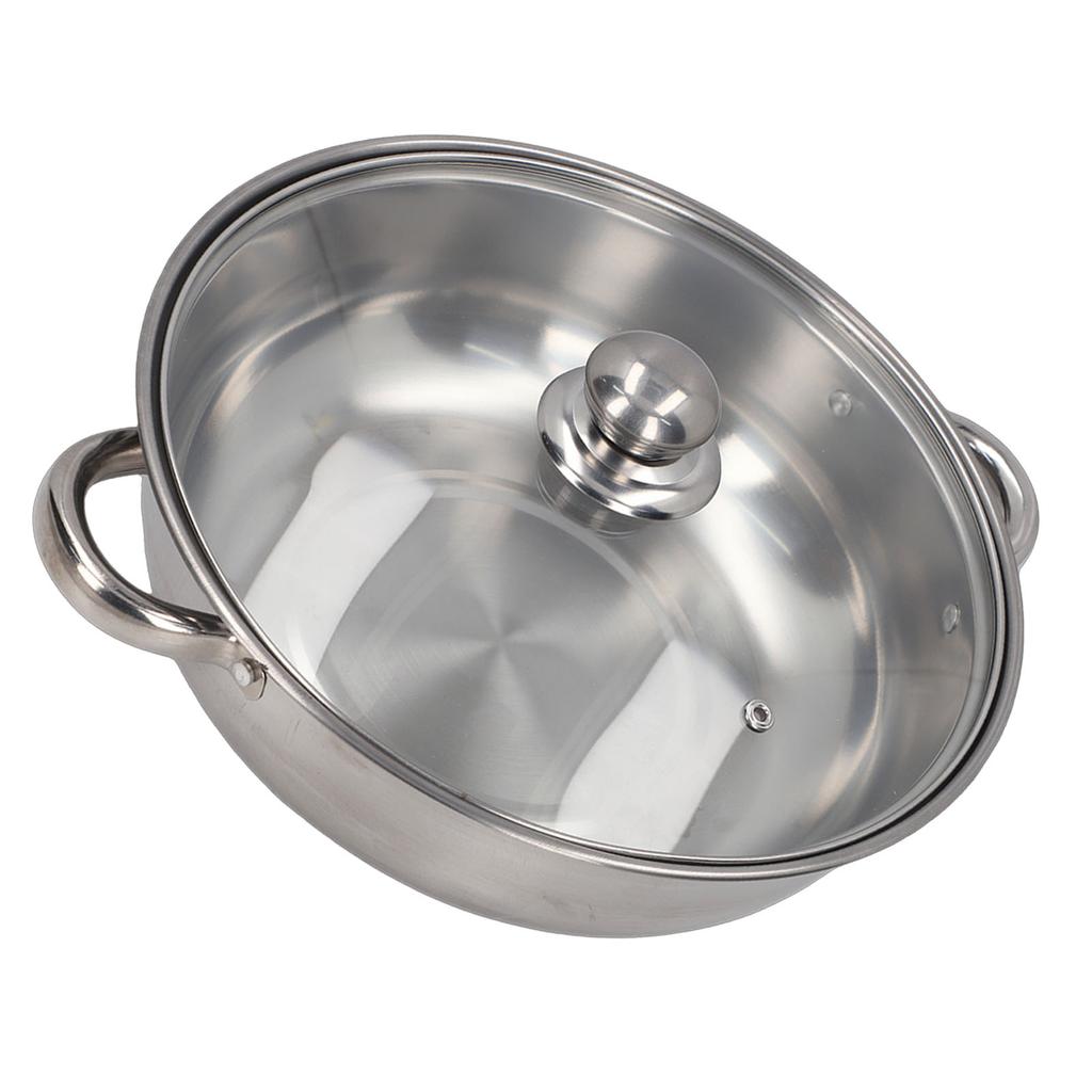 28cm 11.0in 2‑Layer Stainless Steel Steamer Pot Steaming Grid Cooking Pot with Handle