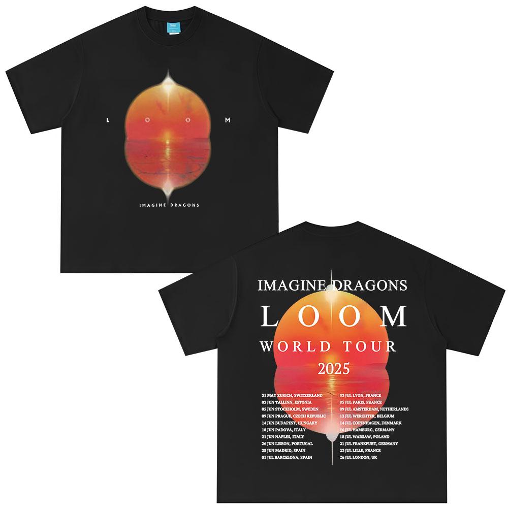 

Imagine Dragons Гурт Loom Світовий Тур Футболка Чоловіки Жінки Одяг Рок Панк Готична Футболка Повсякденна Бавовняна Оверсайз Футболки M