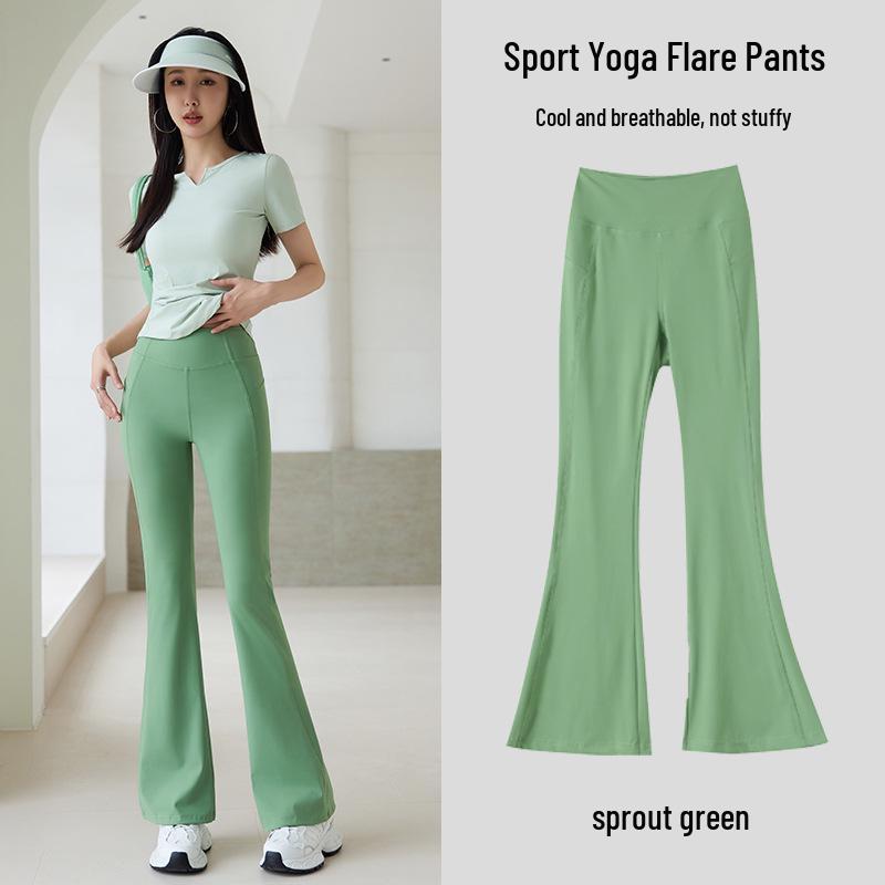 

Женские брюки для йоги Shark Flare с высокой талией 2024 - Тонкие, удлиненные, спортивная фитнес-одежда для весны/лета M