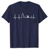 Funny Camping Heartbeat Graphic T-shirts Men Women's Fashion Casual Tshirt 100% Cotton Loose Oversized T Shirt