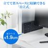 Sanwa Direct Wireless Keyboard, Rechargeable, Compact, Quiet, USB Connection, Pantograph, Thin, Japanese Layout, with Numeric Keypad, Black,