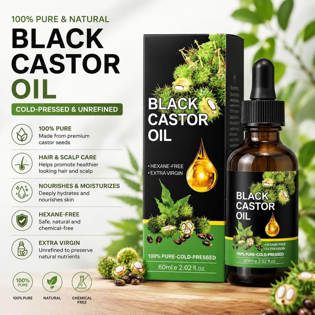 Castor Oil Pure Natural Hair Growth Serum Thickening & Conditioning Treatment for Scalp and Hair Roots 30ml