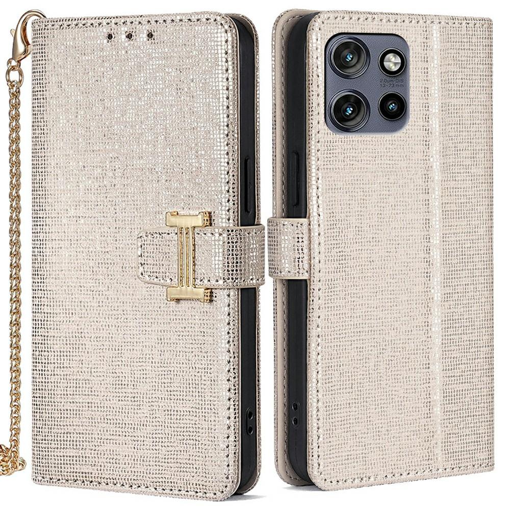 Phone Case For Motorola Edge 50 Neo 5G/Moto S50 5G/Thinkphone 25 5G Wallet Sequins Leather Crossbody Cover