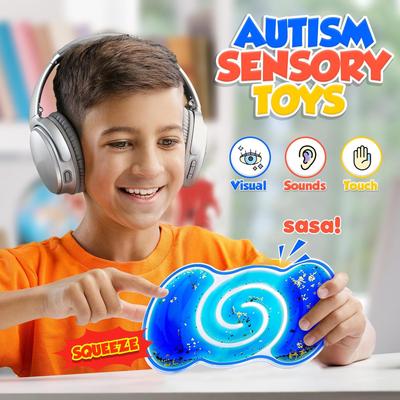Anti-Stress Flüssigkeiten Bewegungssensorisches Quetschspielzeug mit beweglichem Glitzer für Erwachsene Kinder Angst Entspannung und Emotionsberuhigung