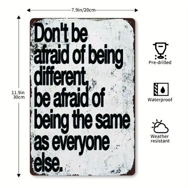 Retro Metal Wall Art for Office Living Room Outdoor, 8x12 Inch