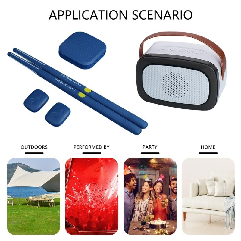 Portable Pocket Drum Motion Sensing Electric Air Drum With Drumsticks Virtual Air Drum for Beginners Kids Enduring