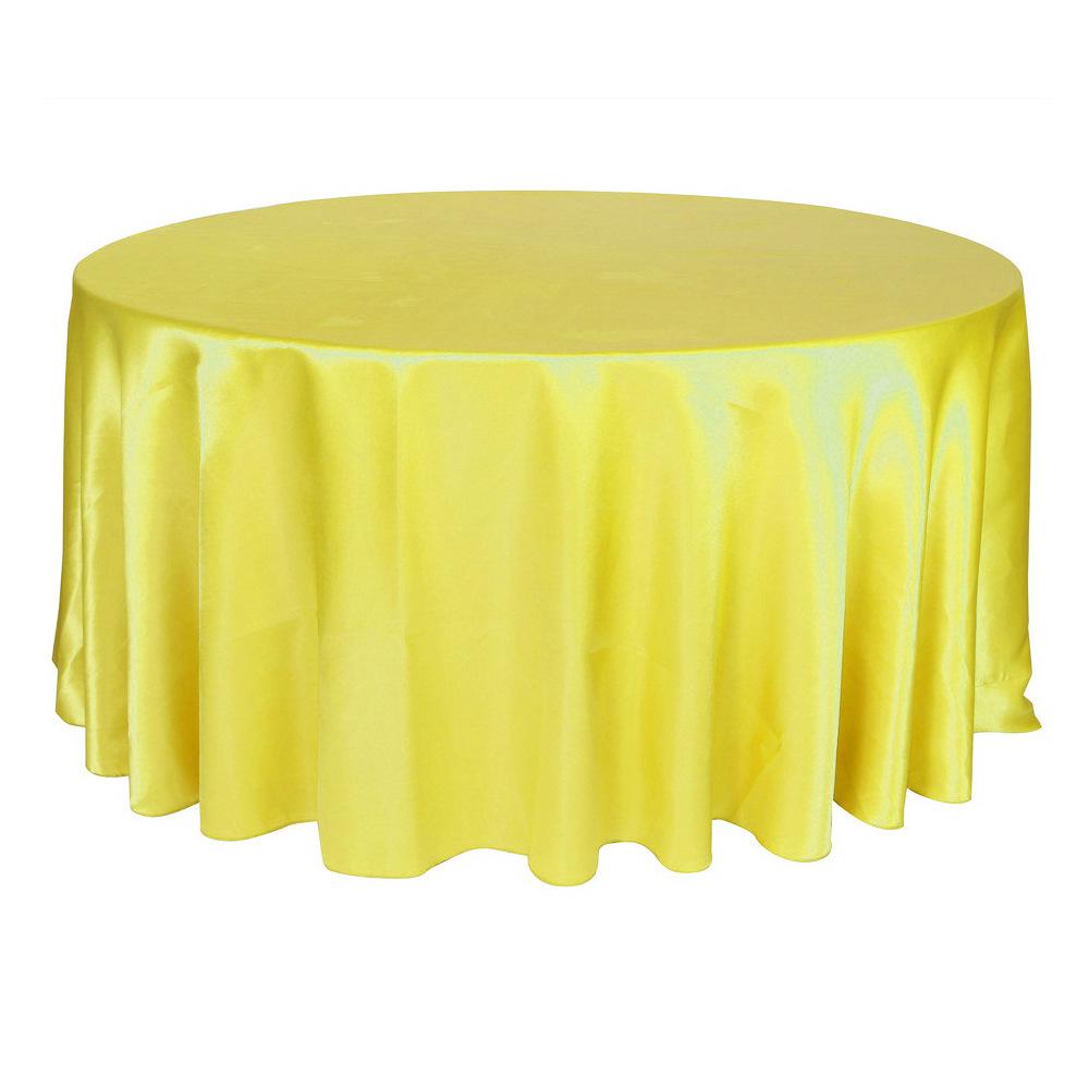 Round Satin Table Cloth Tablecloth Table Cover Overlay For Birthday Wedding Banquet Restaurant Festival Party Supply