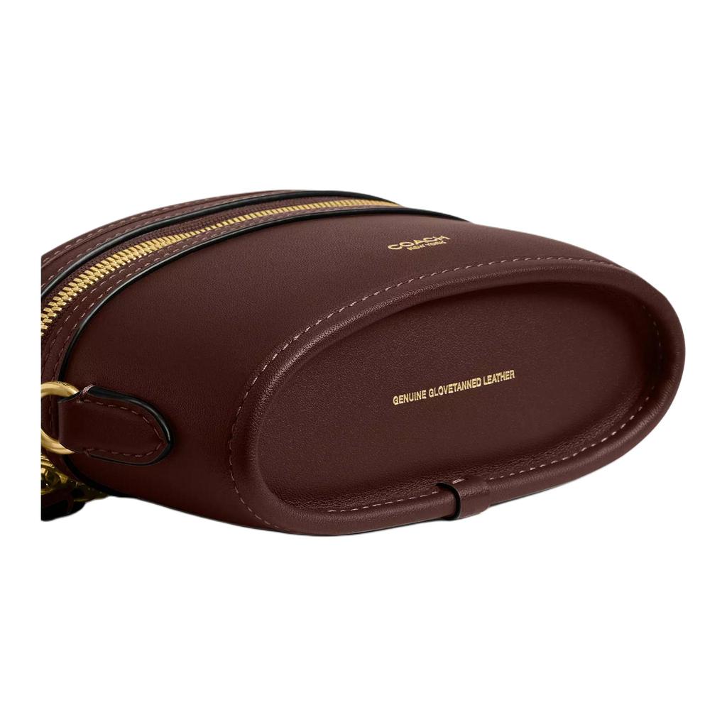 Coach Trail 15 Zipper Closure Glove Tanned Leather Mini Handbag Women handbag Maple CCY84-LHMPL