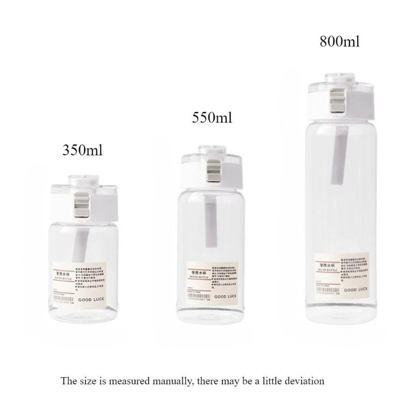 Tragbare Transparente Kawaii Wasserflasche Sport Wasserbecher Kunststoff Handlicher Becher Outdoor Reise Büro Wesentlicher Wasserflaschenbecher Große Kapazität Handbecher