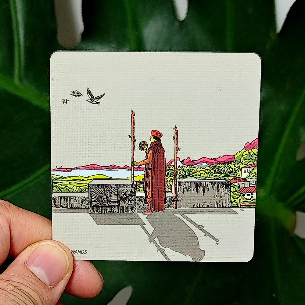 RWS Wide Angle Tarot - Compact Edition 78 Pcs Cards + 2 Specials Frame Cards 7*7cm Double-embossed in Two-piece Rigid Box
