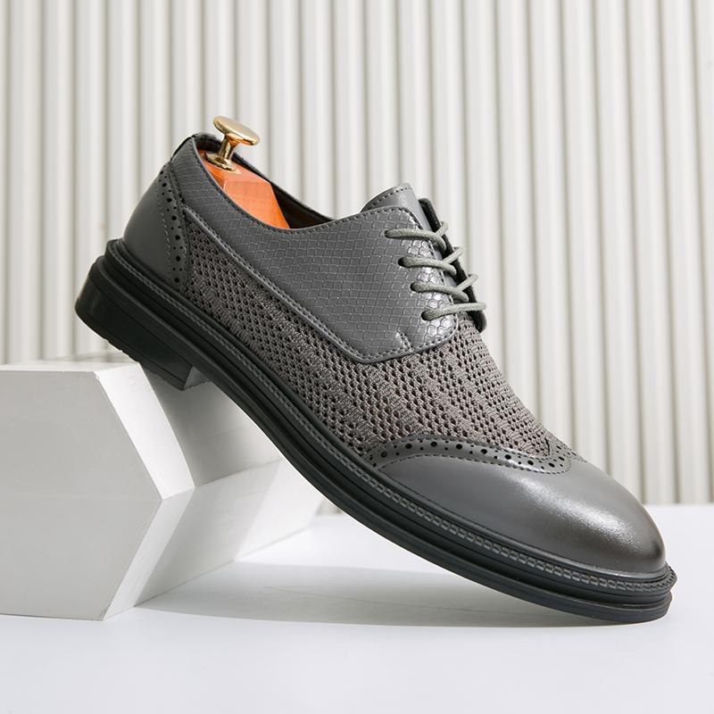 Fashion Men Business Dress Shoes Black Brown Fashion British Comfortable Casual High Quality Derby Shoes Gentleman Social Shoe Men Shoes