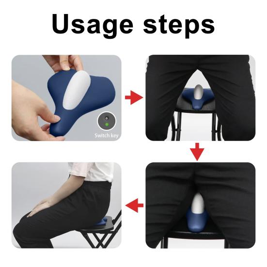 USB Electric Pelvic Floor Trainer Ergonomic Bladder Control Postpartum Recovery Prostatitis Relief Pelvic Floor Exerciser Strengthening Device