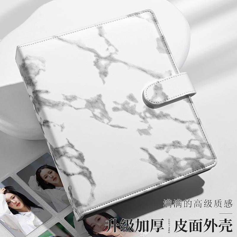 Chinese Ink Painting PU Photo Album – 4 Grid A5 Compact Binder for K-Pop Cards, Polaroids Memorabilia Instax & Fan Collections