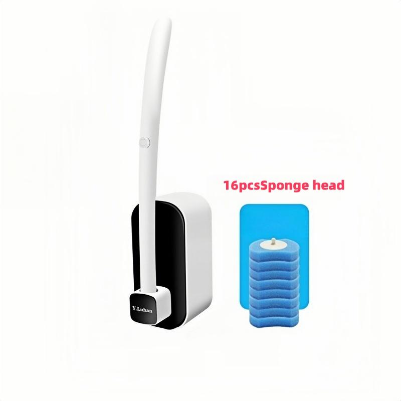 Disposable Toilet Brush with Cleaning Cotton Sheet Disposable Toilet Cleaning Brush Wall Hanging Creative Long Handle  Tool