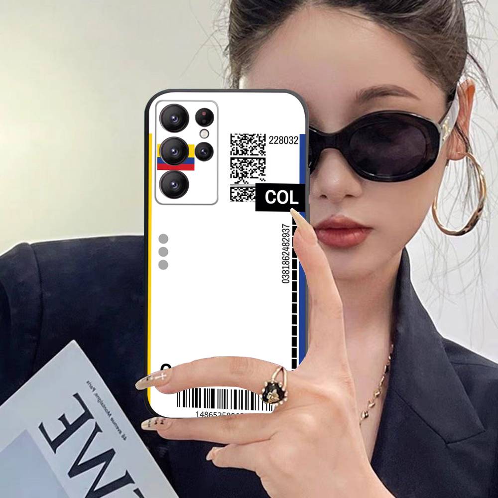Funny World City Tourist Ticket Label Case For Samsung Galaxy Case S25 S23 S22 S21 S30 S20 S10 Ultra Plus FE TPU Soft Cover