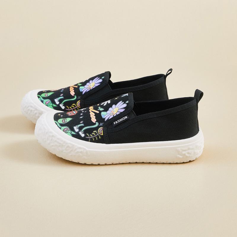 Summer new versatile women's shoes lazy one pedal lightweight thick-soled non-slip muffin shoes cloth shoes women