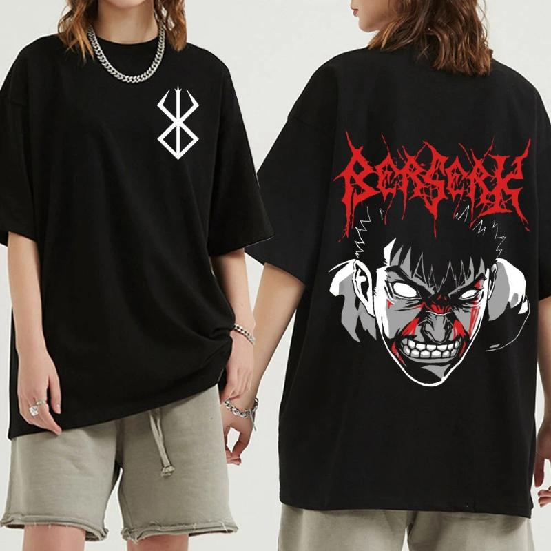 Men Women T-Shirt Anime Guts Griffith Cotton T Shirt Harajuku Funny Berserk T-Shirt Printed Clothes Hip Hop Tops Tees Summer Tops LOTA